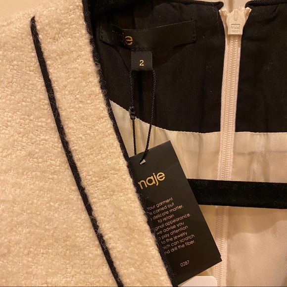 🎀SOLD🎀Maje Rosine Tweed Long Sleeve Mini Dress - Picture 7 of 8